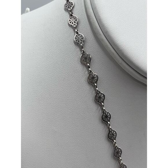 Catherine Popesco France Elegant Cameo Rhinestone Crystal Halo‎ Circle Necklace - Picture 14 of 16